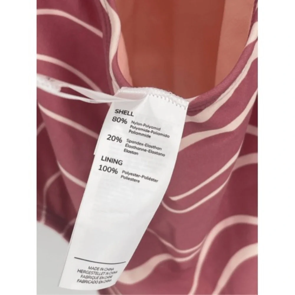 Cupshe Swimsuit One Piece Halter Women's‎ Size Medium Pink White New